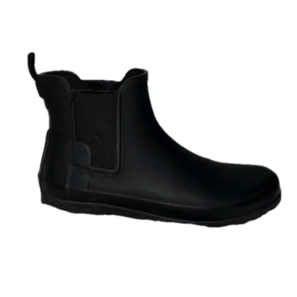 Hunter Women’s Black Refined Slim Fit Chelsea Ankle Rubber Boots Shoes - Sz 9/40